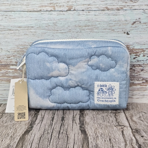 Coachtopia Handbags - *NWT* COACHTOPIA Loop Pouch, Coach Blue Cloud Mini Bag Pouch